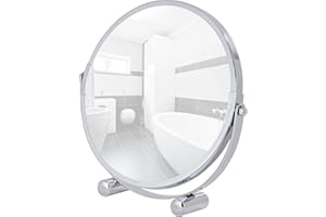 ‎WENKO Wenko 21775100 lusterko kosmetyczne Mera, powierzchnia lustra 16 cm, powiększenie 500%, stal, 19 x 19 x 4 cm, chromowane