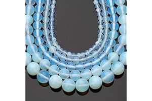 Zenkeeper Natürliche Opal-Perlen für Schmuckherstellung, 10 mm, natürliche Opal-Edelsteine, lose Steinperlen, 35–38 Stück
