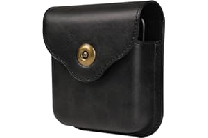 QBYVQQN Galaxy Z Flip 6 5 4 3 2 1 Gürteltasche Leder Schwarz, Handyhülle mit Gürtelhalterung Handytasche Herren Holster Gürtel Clip Hülle kompatibel mit Motorola Razr/Huawei P50 Pocket/SM-F7070/F7000/F7110