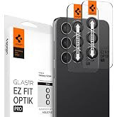 Spigen Galaxy S24 Plus ile Uyumlu Kamera Lens Koruyucu Cam Kolay Kurulum Glas.tR EZ Fit Optik Pro (2 Adet) Black - AGL07433