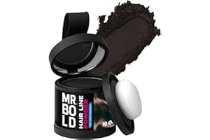 MR.BOLD Hairline Powder Dark Brown 10g Instant Root Touch Up & Grey Coverage, Natural Hairline Concealer for Thinning Areas, Sweat Resistant & Windproof, Root Cover up for Women & Men