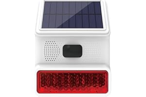 PGST Sirena di Alarme, Sirena da esterno solare con Luce Lampeggiante LED funzionano con sistema di allarme, PG103, PG107, PG108 Compatibile con PE523R