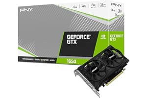 PNY Tarjeta Gráfica GeForce GTX 1650 Dual Fan de 4GB GDDR6