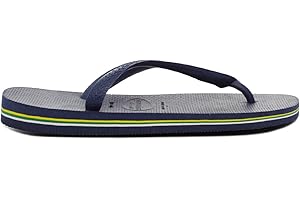 Havaianas - Brasil Logo, Iconic, Comfortable and Durable Flip-Flops, Straps with Brazilian Flag and Non-Slip Sole with Colourful Stripes, Adults Unisex
