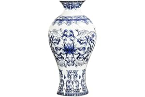 LKXHarleya Vintage JarróN Chino JarróN De Porcelana China Azul Y Blanca JarróN De Montaje En Pared JarróN De CeráMica para Flores, A01