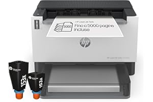 HP Laser Tank 2504dw 2R7F4A, Stampante Monocromatica a Singola Funzione con Serbatoio Toner integrato a Ricarica Rapida, Stampa F/R Automatica, 22 ppm, Fino a 5000 Pagine, Wi-Fi, USB, LCD, Bianca
