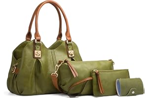 FANDARE Retro Torebka Damska Wodoodporna Torba na ramię Miękka Skórzana Torba na ramię 4 szt. do podróży na zakupy, torba na ramię