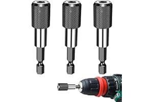 Deilonie 3 Pack 1/4" Hex Shank 60mm Magnetic Bit Holder, Hex Shank Magnetic Extension Chuck Adapter Quick Release Bar Socket Screwdriver Bit Holder for Hand-held Drivers