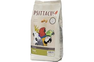 Psittacus Omega 800 g | Karma pełnoziarnista dla Yacos, ary, Eclectus i innych papug afrykańskich | Żywność dla ptaków premium, 100% nie-GMO