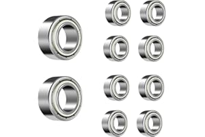 ANGEEK 10 sztuk 686 ZZ Łożyska kulkowe 6 mm x 13 mm x 5 mm, wstępnie nasmarowane, podwójne uszczelnienie, 686ZZ Łożyska kulkowe zwykłe