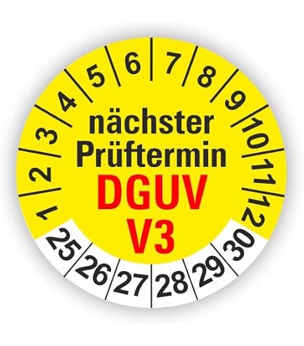 100 Stück DGUV-Prüfplakette „geprüft Nächster Prüftermin 22-27“ – Selbstklebend, Blau, 15–40 Mm, Made In Germany