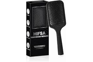 HIFSA Paddle Hair Brush Women Hair Brush Blow Drying Professional Hairbrush Easy Grip Handle Hair Comb Straightening & Detangle Brush For Wet Dry Long Thick Thin Curly Natural Hair Salon Supplies (1Pc)