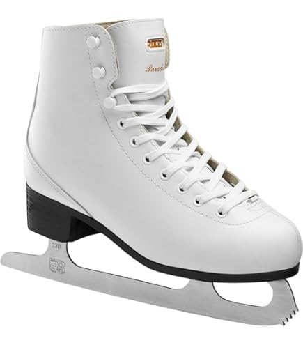 ATTABO ISLA Kunstschaatsen voor dames, roze, maat 41 EU, roestvrijstalen glijders, ideaal voor beginners of gevorderden, pvc-bovenmateriaal, sterke enkelbescherming, stabiliteit en comfort