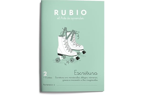 2 Escritura RUBIO | Minúsculas, números e iniciación a las mayúsculas |+6 años