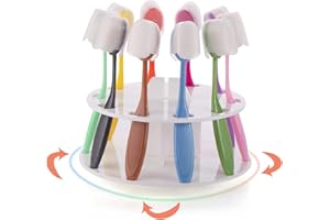 YOSENG 10 pcs Rainbow 4 Ink Blending Brushes for Card Making,Craft Broad Application Assortment Paper Crafter（with dust Cover and Rotating Brush Holder）