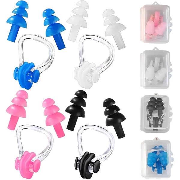 Tappi Per Naso E Orecchie Da Nuoto - 3 Pezzi In Silicone Per Adulti E Bambini
