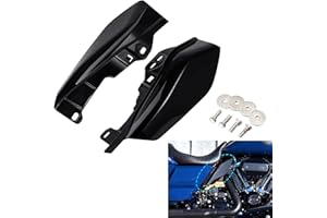 ANONEMOTO Glossy Black Mid Frame Air Deflector, Heat Shield Deflector Compatible for Harley Davidson Touring 2009-2022 Road Glide Street Glide Road King Electra Glide Freewheeler FLRT FLHTK
