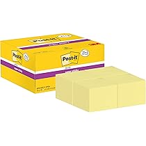 Bloc Notes Post-it Super Sticky - 18 Blocs 6 Gratuits, 90 Feuilles 47.6mm, Vert-rose-jaune Organisation Tâches Rappels