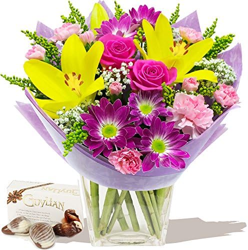 THANKS MUM BOUQUET & CHOCOLATES - Exclusive Bouquets & Flowering Plant Gifts for Mothers Day by Eden4flowers