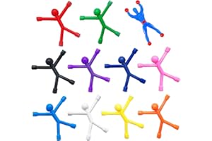 Refrigerator Magnets, Novelty Mini Man Fridge Magnets, Cute Rubber Magnet Magnetic For Kids And Adults Office Fun Decoration Desk, with 1 sticky men wall climber (Random color) Ayasee (11)