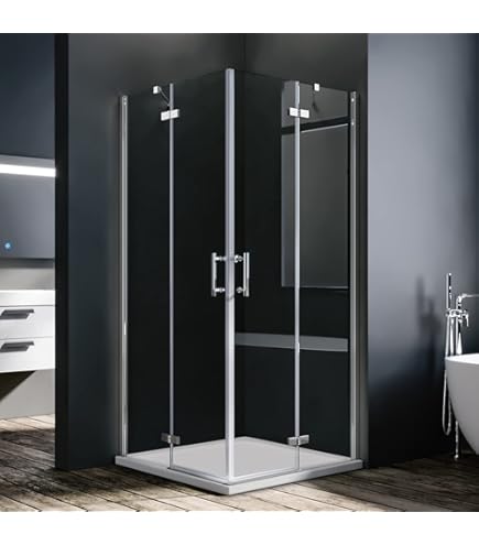 Duschkabine ALICE Eckeinstieg 100x80 Cm - Satinierte ESG Sicherheitsverglasung