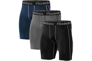 ‎ROADBOX Roadbox 1 oder 3 Pack Herren Kompressionsshorts, Schnelltrocknendes Baselayer Unterhose Tights Kurz Laufunterwäsche