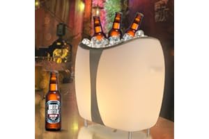 FUYO Seau à Glace à LED 3-en-1, Grand Seau à Champagne étanche pour l'extérieur avec seau à bière avec 7 couleurs changeantes et haut-parleur pour fête/maison/bar/KTV/clubs/Widding