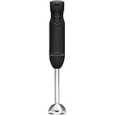 Chefman Immersion Blender, 800W Hand Blender with Stainless Steel Blades, Powerful Electric Ice Crushing, 2-speed Control Han