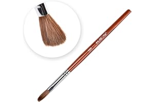 Alexnailart Kolinsky Sable Nail Brush Acrylic Brush for Acrylic Powder Nail Art Pen with Red Wooden Handle Manicure Design 10#