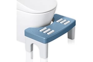 Cnwinu Toilet Stool,Toilet's Stool Squat for Bathroom,Poop Stools with Massage Function,As a Constipation Relief for Adults,Non Slip Toilet Footrest Suitable for Adults and Children (Blue)