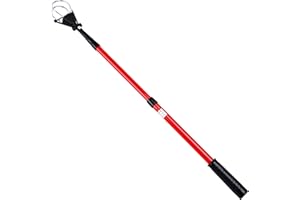 Effekt Manufaktur Premium Telescopic Golf Ball Retriever 23''L - Black & Red - Multi-Purpose Aluminium Picker Tool with Ergonomic Grip - Versatile for Golf & Disc Golf