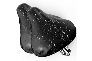 Sportout Lot de 2 Housses de Selle de vélo imperméables - Épais et durables - Protection de Selle de vélo élastique - Ajustement Universel pour Chaque Selle de vélo (Noir)