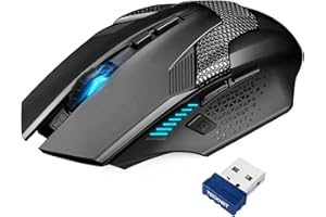 ‎TECKNET TECKNET Kabellose Gaming Maus, 2,4 GHz Wireless Mouse Gaming mit Schnellfeuertaste, 8 Tasten, 4800 DPI, 20 Millionen Klicks, Ergonomische Optische Maus für PC/Mac/Laptop