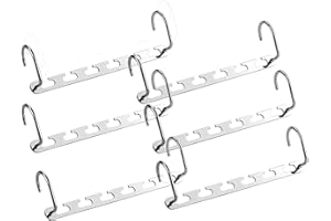 HJHY Metal Clothes Hangers Clothing Organiser Wardrobe Space Save and Organization Hooks (6 Packs)