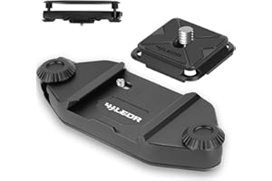 4J LEDR Juego de abrazadera de cámara con sistema de liberación rápida - Clip de cinturón de mochila para correas de mochila, clip de captura para una rápida fijación/desbloqueo