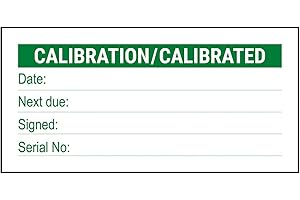 VSAFETY V Safety Write - On - Calibration/Calibrated Serial No Sticker - Green - 51x25mm (Roll of 250)