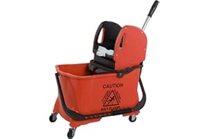 ‎AXIS LINE Axis Line | Einfachfahrwagen Reinigungswagen | 24 Liter Eimer mit Presse | extra Schmutzwasser Eimer klickbar | mit Rollen und Henkel | hochwertiger Kunststoff