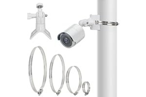 LOMUG Uchwyt masztu do akumulatora kamery zewnętrznej, uchwyt do Eufy Cam wielofunkcyjny uchwyt krzywkowy 360°, odpowiedni do instalacji na zewnątrz, cylindryczna poręcz zewnętrzna, instalacja