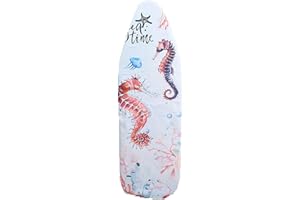 XNSHUN Housse de table à repasser, extra épaisse, classique, housse en coton avec élastique élastique, extra perméable à la vapeur, housse de table à repasser pour centrale vapeur/fer à vapeur, 140 x