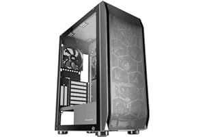Mars Gaming MC-PRO2, Torre Profesional E-ATX, Sistema CPU Freezer, 5 Ventiladores Ultra-silenciosos y Frontal Metal-Mesh, Negro