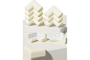 Fozobaiy Baby Corner Protectors,Baby Proofing Foam Edge Guard,Table Protectors For Kids,Suitable For Coffee Table Desk Furniture Fireplace Sharp Corners,10 Corner pads (Beige)