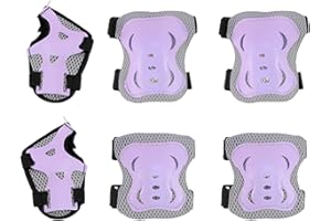 HAMKU 6 Pezzi protezioni skateboard bambini pattini in linea per skateboard protettiva pattini in linea protezioni bambini ginocchiere, gomitiere protezioni set, protezioni pattini bambina