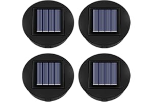 AKYNITE Solar Ersatzdeckel 8 cm für Solarleuchte Außenlaternen, 1.2V, IP44 Ersatzmodule für Solarlampen Warmweiß Licht, LED Solarmodule ersatz für Garten Laterne Terrasse Beleuchtung, 4 Stück