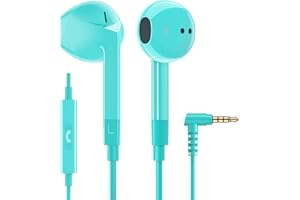 Ludos FEROX Auriculares In Ear con Cable y Microfono, 5 Años de Garantía, Auricular con Jack, Cascos Musica con Graves Potentes, para iPhone, iPad, Samsung, Xiaomi, Gaming, Móvil, MP3 - Turquesa