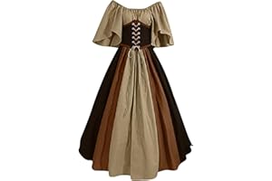 Susenstone 2024 Robe Medievale Femme Grande Taille Victorienne Steampunk Gothique Vintage Medievale Steampunk Costume MéDiéVal Femme DéGuisement Victorienne DéGuisements Dress Halloween Renaissance