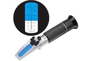 HHTEC 0-32% brix Refractometer for Measuring the Sugar Content and metalworking fluids with ATC designed for Wine Beer Fruit Sugar emulsions and grinding solutions