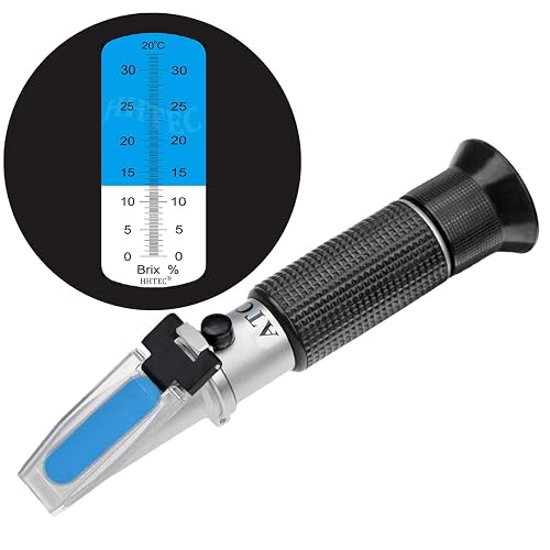 HHTEC Refraktometer 0–32 % Brix mit ATC