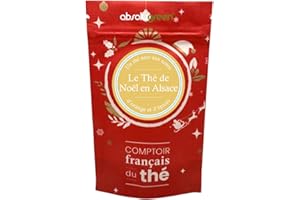 ABSOLUGREEN Le Thé de Noël en Alsace – Comptoir Français du Thé – Pochette 80g – Noir Festif aux Notes d’Orange & d’Épices – Mélange Traditionnel et Gourmand, Idéal pour les Fêtes de Fin d’Année