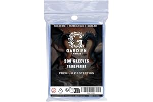 Gardien Magie - 200 Fundas Cartas Magic The Gathering mtg Transparentes 64x89mm | Funda Cartas Pokemon Sleeves Pokemon Cards | Perfect Fit Sleeves Fundas para cromos de futbol card sleeves