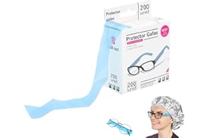 TMZELOA 200 Pezzi Protezione per Occhiali, Manicotti per Occhiali Usa e Getta Resistente Agli Agenti Chimici Universale, Copristanghette Occhiali Monouso per Proteggere i Capelli Protezione Salone Spa